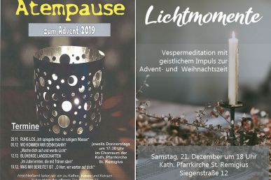 Atempausen und Lichtmomente im Advent