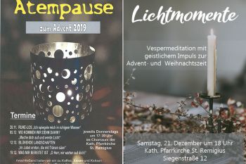 Atempausen und Lichtmomente im Advent