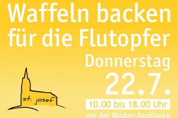 Waffeln backen für die Flutopfer