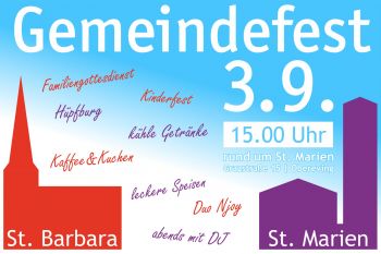 Gemeinden feiern gemeinsam: Gemeindefest St. Barbara & St. Marien 