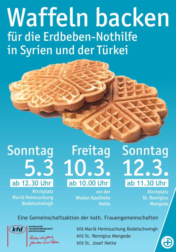 Waffel-Backaktion der katholischen Frauengemeinschaften im Stadtbezirk Mengede.