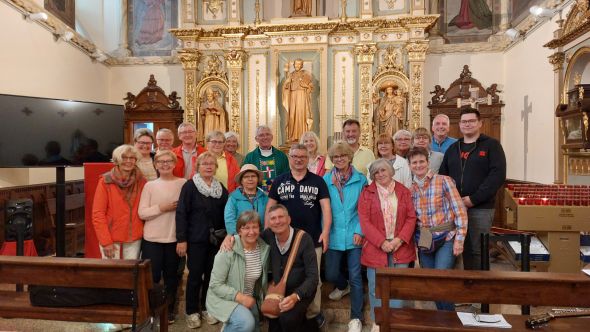 Abschiedsfoto in der Kapelle des Pilgerbüros.